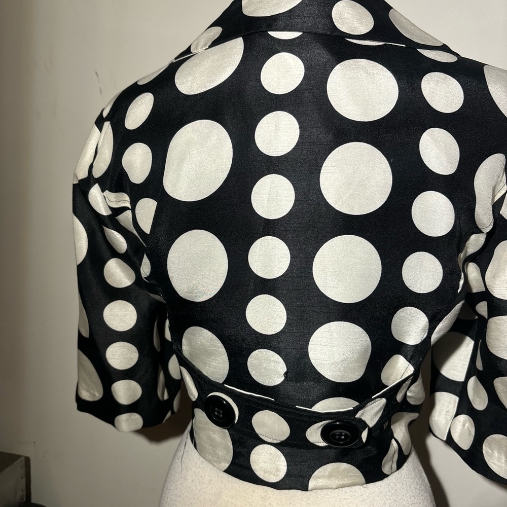 Black and White Polka Dot Jacket - Picture 3 of 6